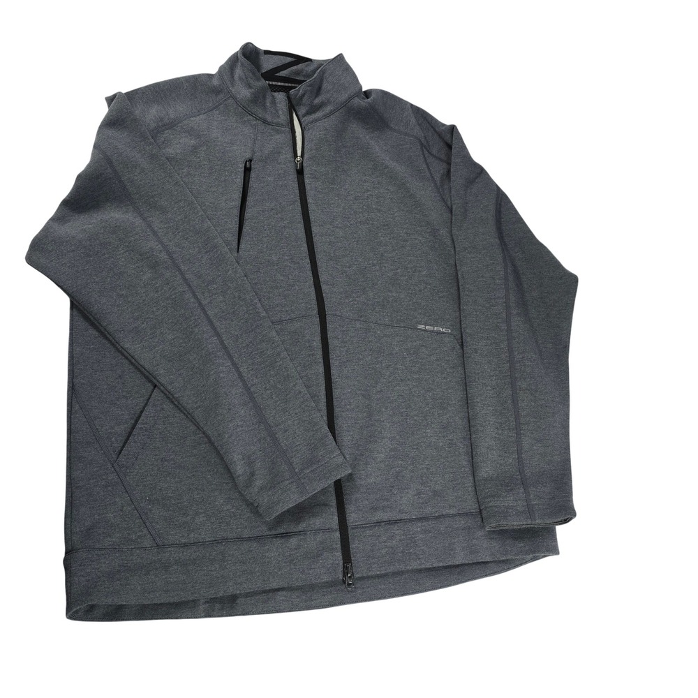 Zero Restriction Mens XL Full Zip Jacket Grey L399 Golf Performance Tech Layer